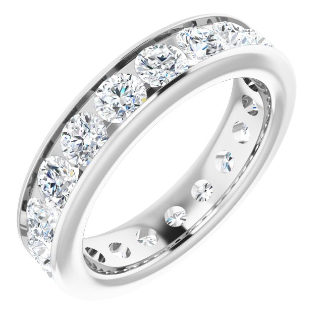 3.23 ct. Round Diamond Channel Set Eternity Band-VIRABYANI